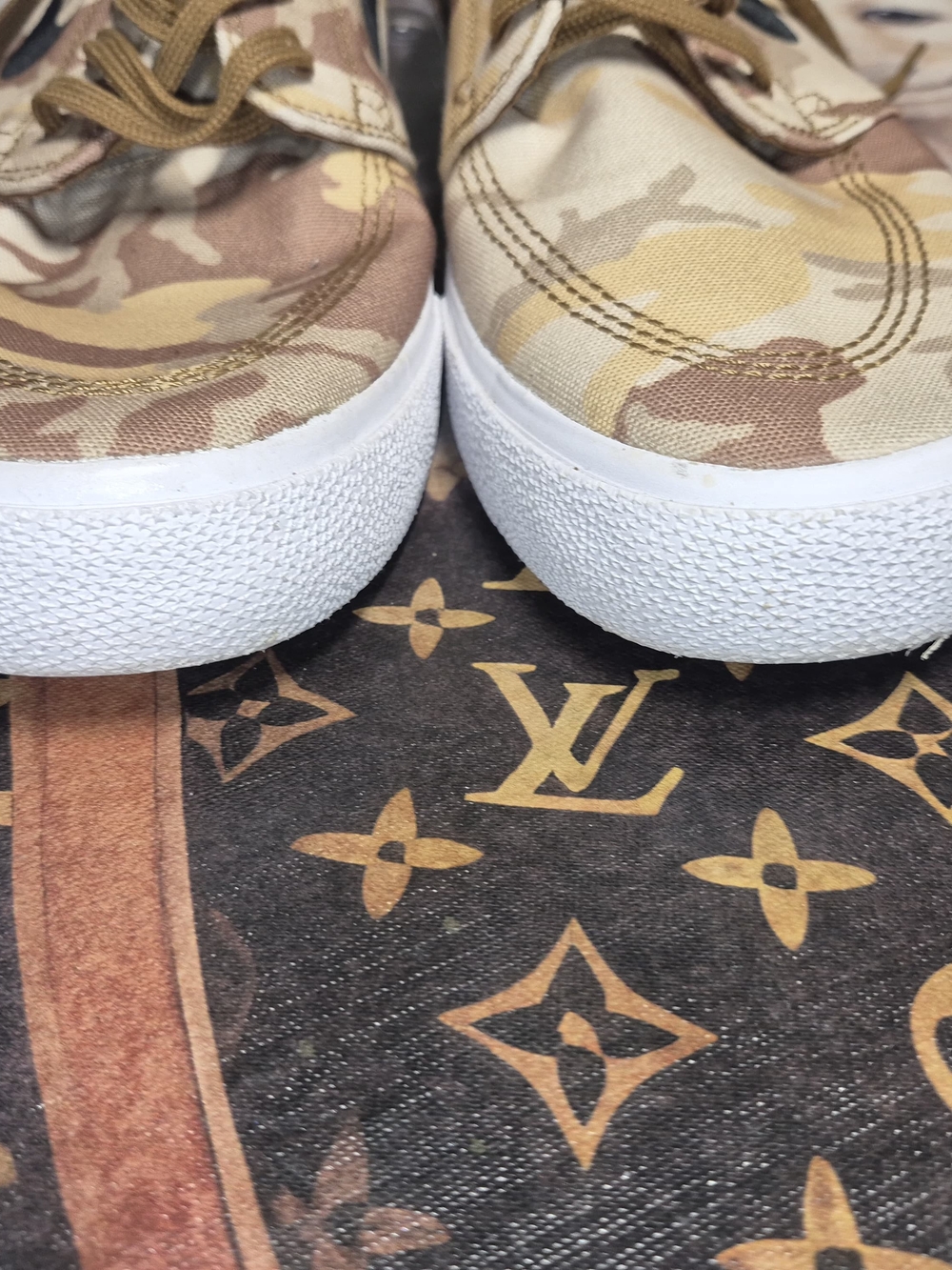Nike Stefan Janoski Men's Desert Camo Canvas Skate Shoe - Tan - Picture 3 of 6